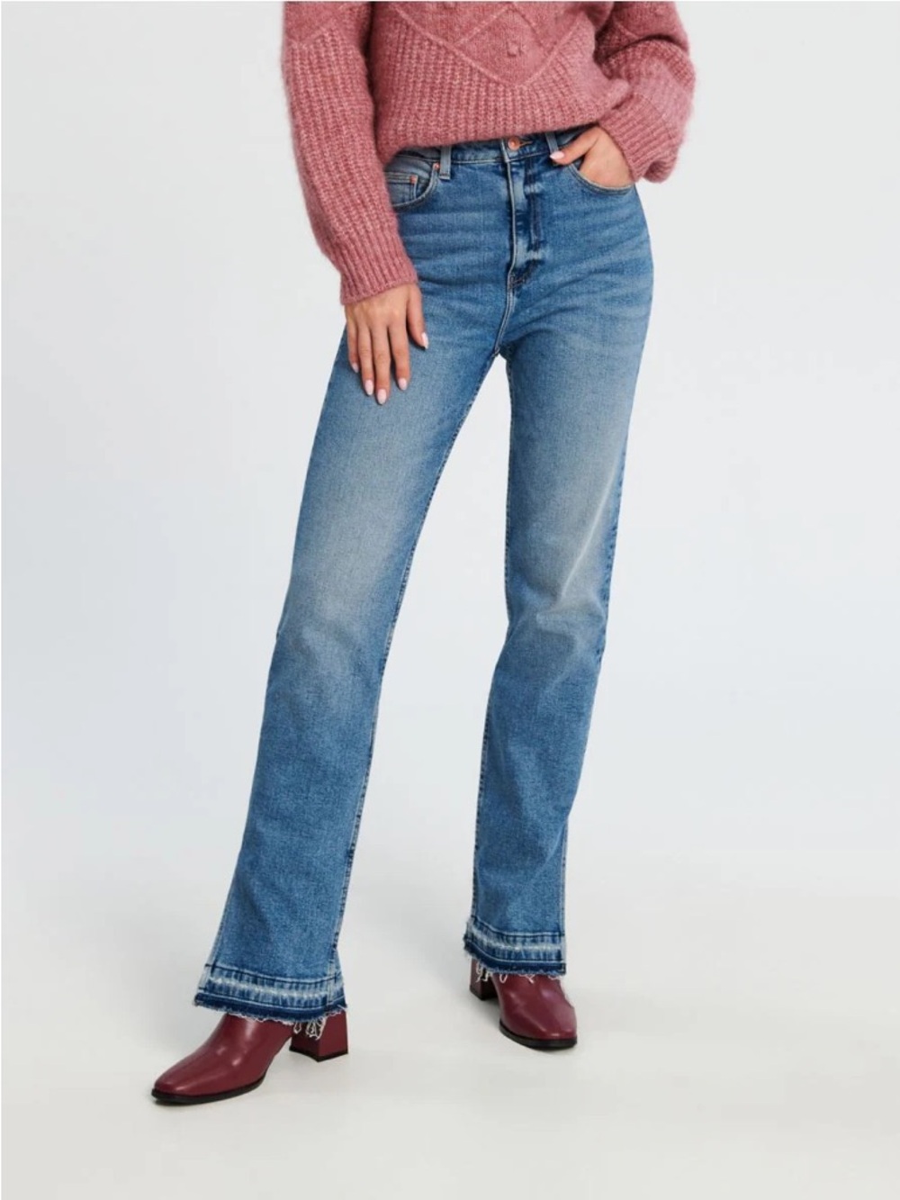 Sinsay High Waist Straight Jeans XS